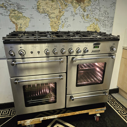 Rangemaster Kitchener Gas Range Cooker in Stainless Steel 110cm