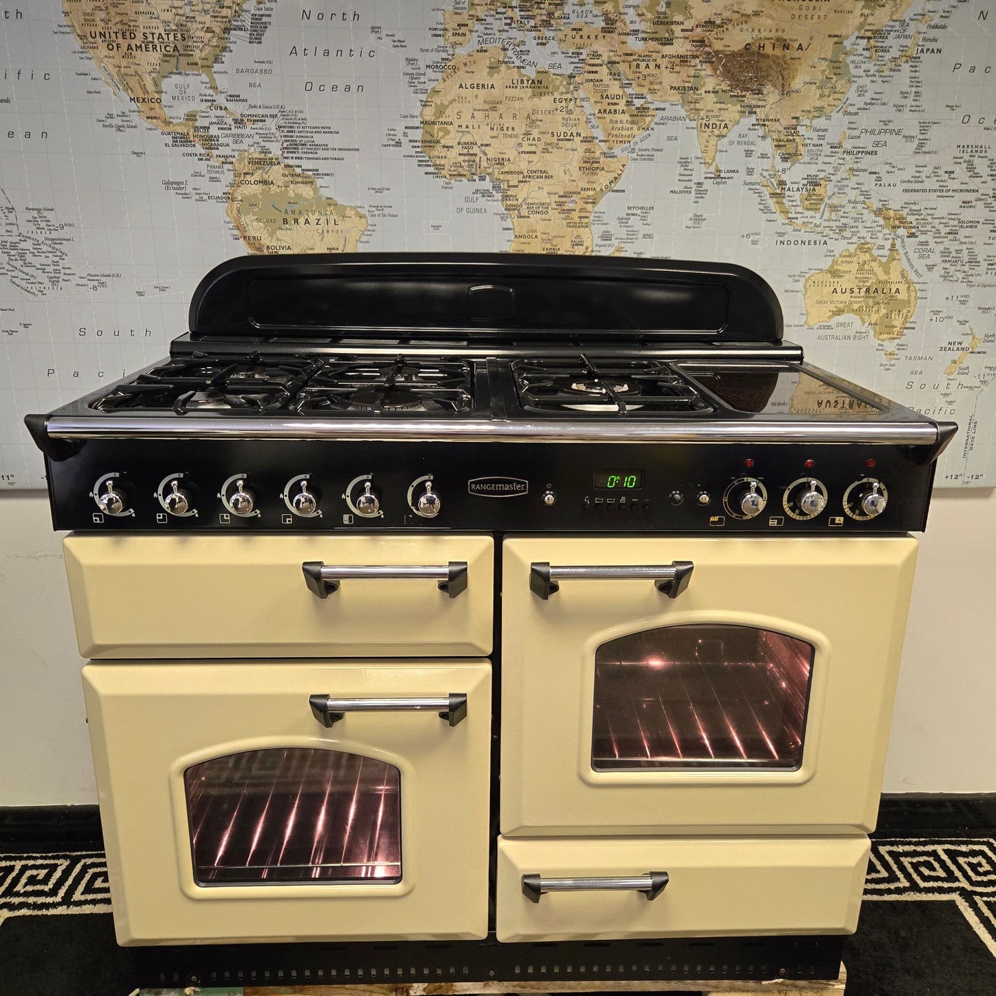 Rangemaster Classic Dual Fuel Range Cooker in Cream 110cm