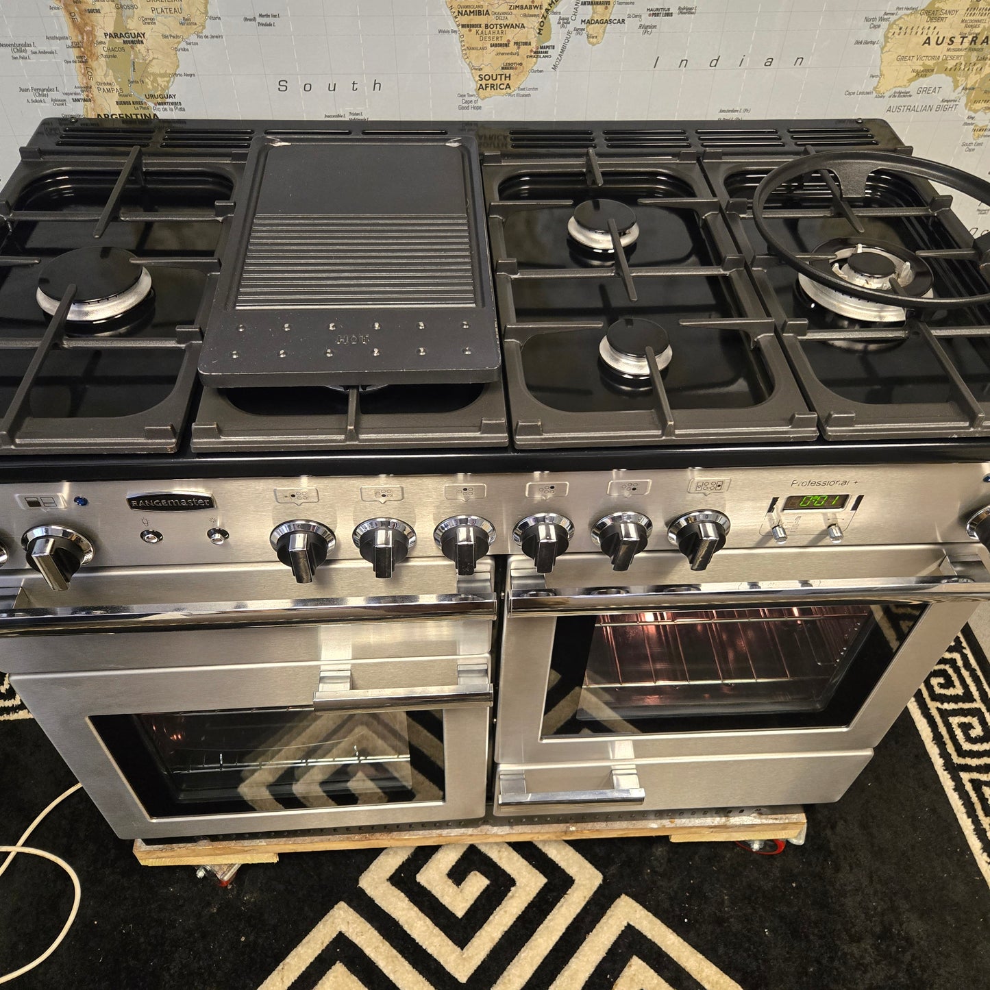 Rangemaster Professional Plus Dual Fuel Range Cooker in Stainless Steel 110cm