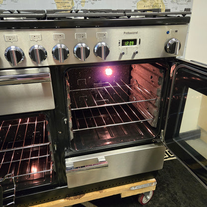 Rangemaster Professional Plus Dual Fuel Range Cooker in Stainless Steel 110cm