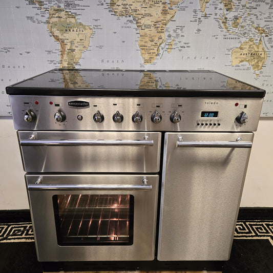 Rangemaster Toledo Electric Range Cooker in Stainless Steel 90cm