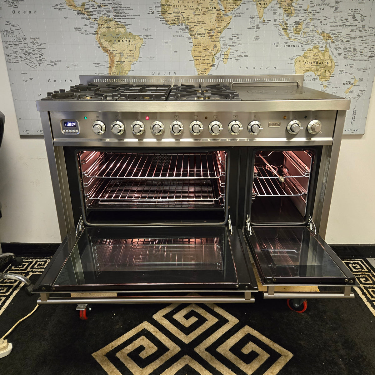 Ilve Milano Dual Fuel Range Cooker Stainless Steel 120cm