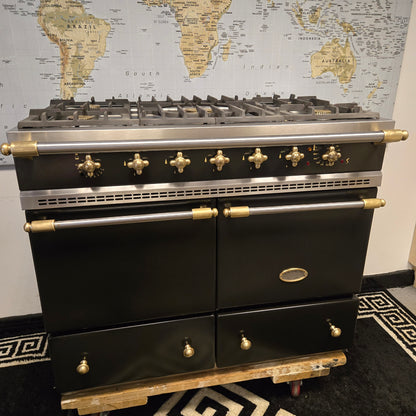 Lacanche Cluny Dual Fuel Range Cooker in Black and Brass 100cm