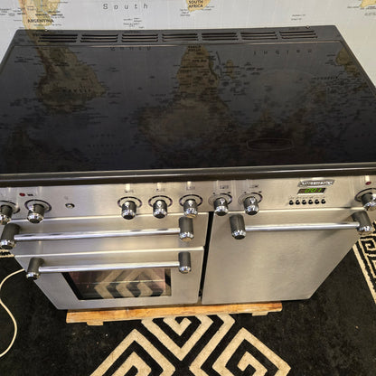 Rangemaster Kitchener Electric Range Cooker in Stainless Steel 100cm