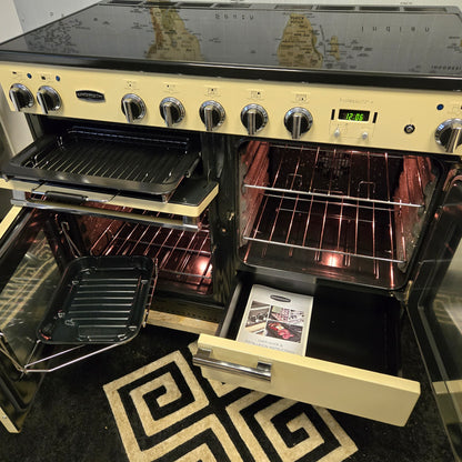 Rangemaster Professional Plus Induction Range Cooker in Cream and Chrome 110cm