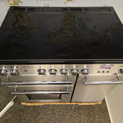 Rangemaster Infusion Induction Range Cooker in Stainless Steel with a Chrome Trim 90cm