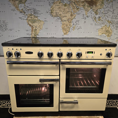 Rangemaster Professional Plus Induction Range Cooker in Cream and Chrome 110cm