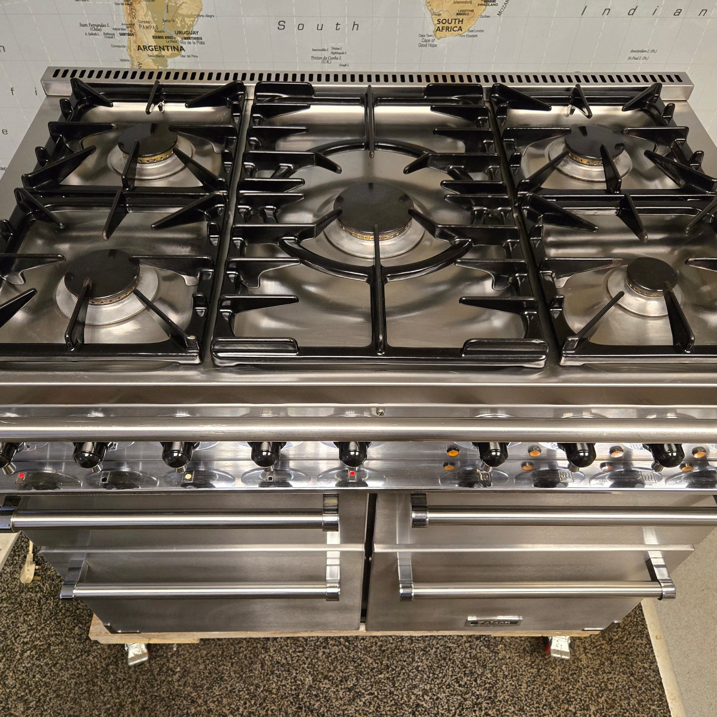 Falcon 1000 Dual Fuel Range Cooker in Stainless Steel and Chrome 100cm