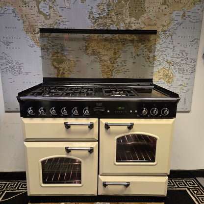Rangemaster Classic 110 Lid Version Dual Fuel Range Cooker in Cream 110cm