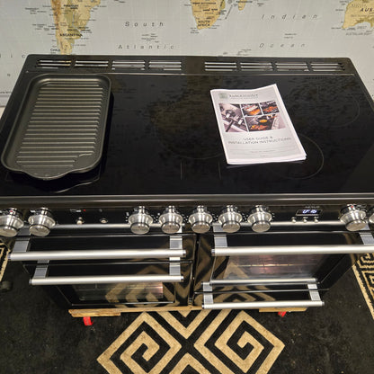 Rangemaster Nexus Induction Range Cooker in Black and Silver 110cm