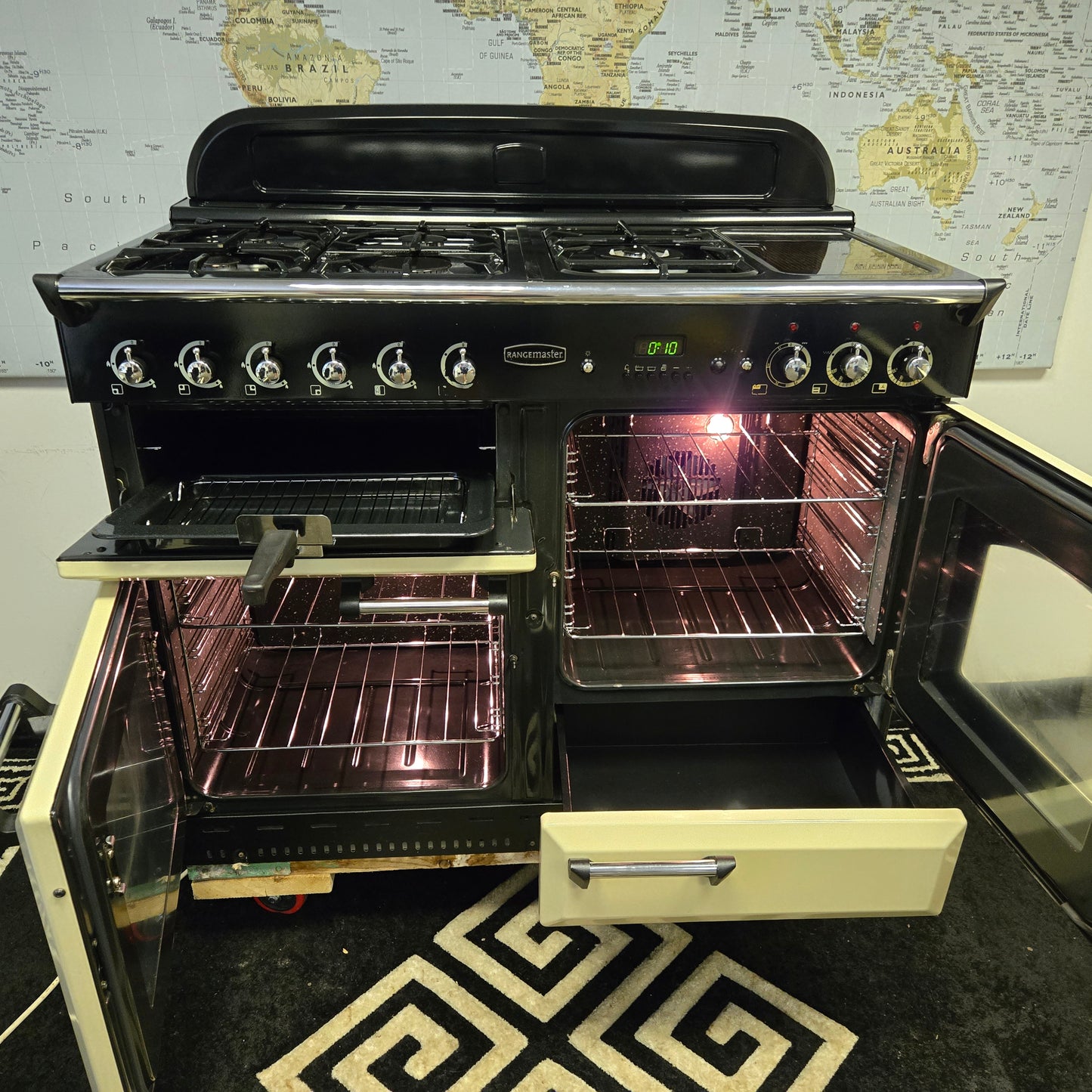 Rangemaster Classic Dual Fuel Range Cooker in Cream 110cm