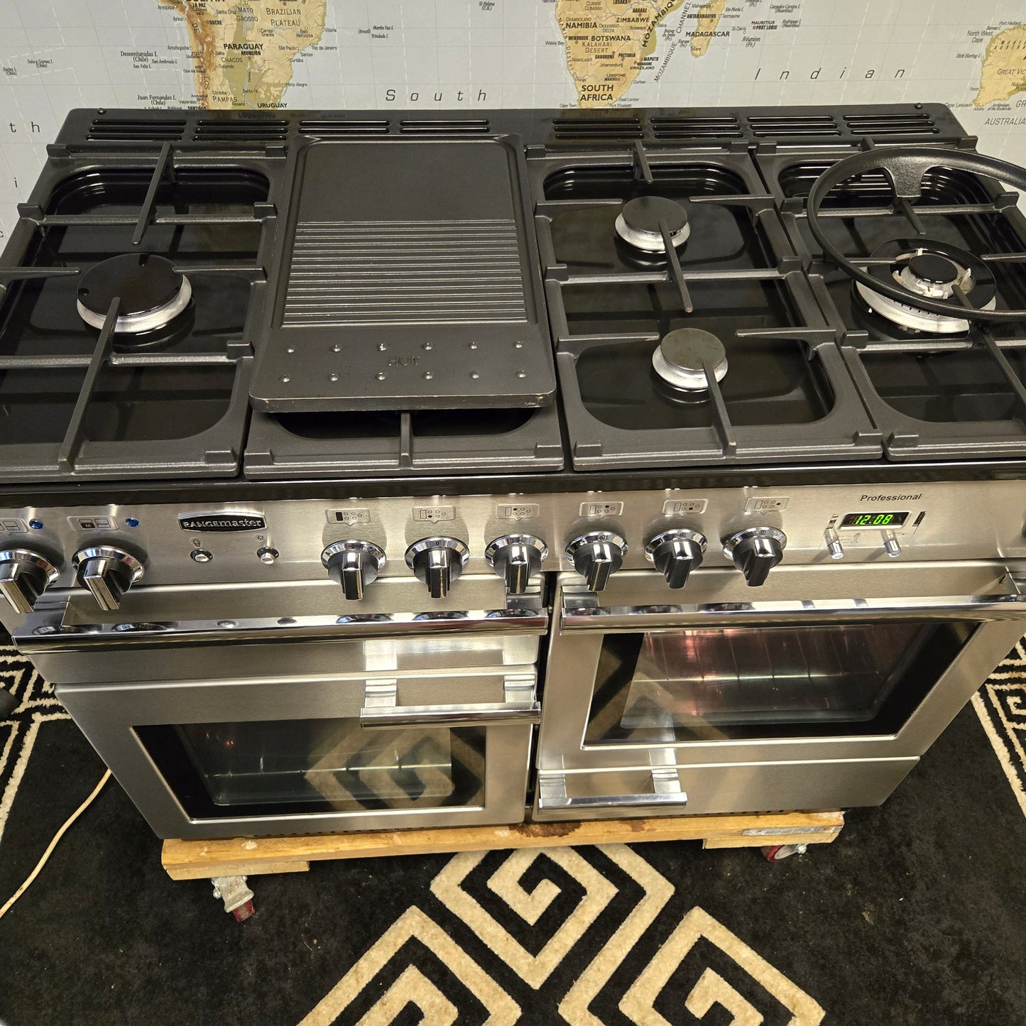 Rangemaster Professional Plus Dual Fuel Range Cooker in Stainless Steel 110cm