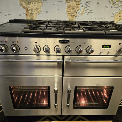 Rangemaster Excel Dual Fuel Range Cooker in Stainless Steel 110cm