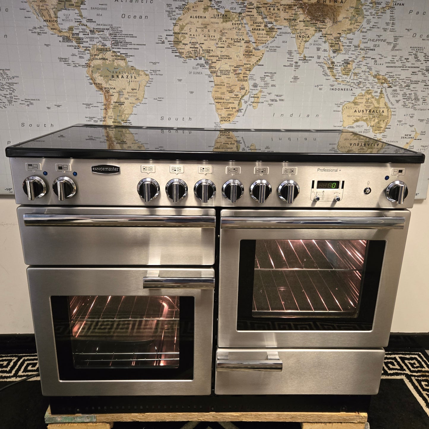 Rangemaster Professional Plus Electric Range Cooker in Stainless Steel 110cm