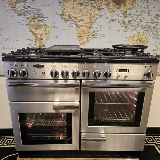 Rangemaster Professional Plus Dual Fuel Range Cooker in Stainless Steel 110cm