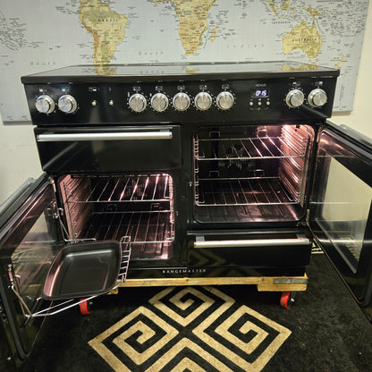 Rangemaster Nexus Induction Range Cooker in Black and Silver 110cm