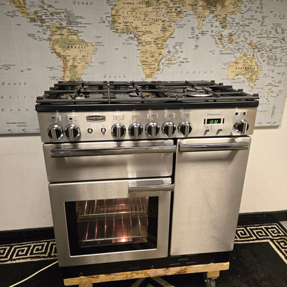 Rangemaster Professional Plus Gas Range Cooker in Stainless Steel 90cm