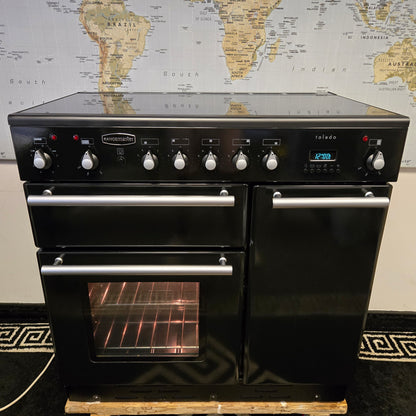 Rangemaster Toledo Induction Range Cooker in Black and Silver 90cm