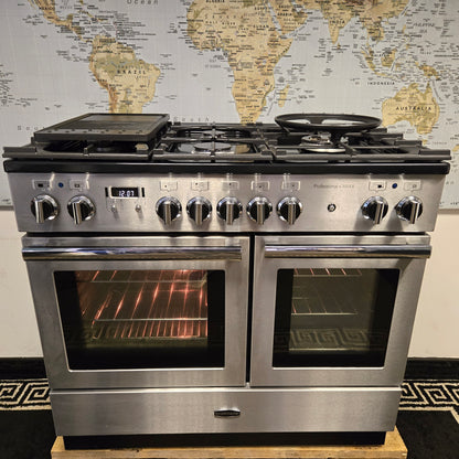 Rangemaster Professional Plus FX Dual Fuel Range Cooker in Stainless Steel 100cm
