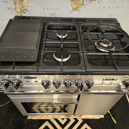 Rangemaster Professional Plus Dual Fuel Range Cooker in Stainless Steel 90cm