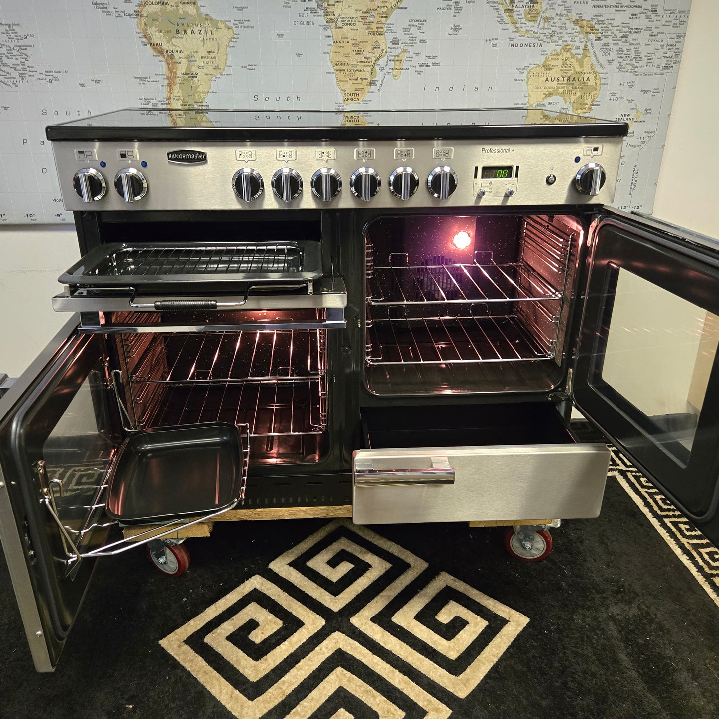 Rangemaster Professional Plus Electric Range Cooker in Stainless Steel 110cm