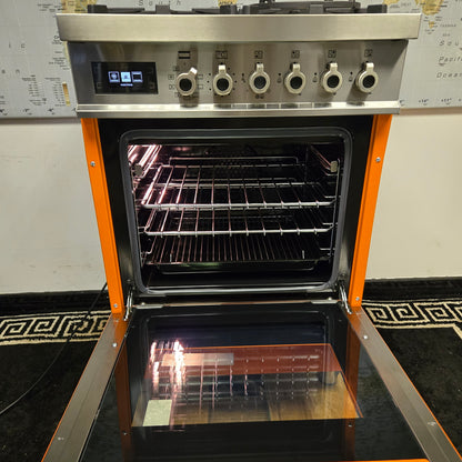 Ex Display Bertazzoni Professional 60cm Dual Fuel Cooker in Orange