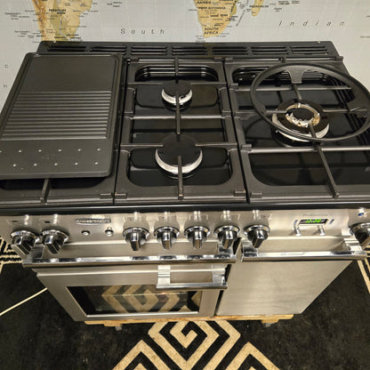 Rangemaster Professional Plus Gas Range Cooker in Stainless Steel 90cm