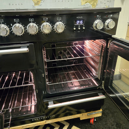 Rangemaster Nexus Induction Range Cooker in Black and Silver 110cm