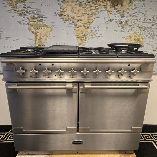 Rangemaster Elise Dual Fuel Range Cooker in Stainless Steel 110cm