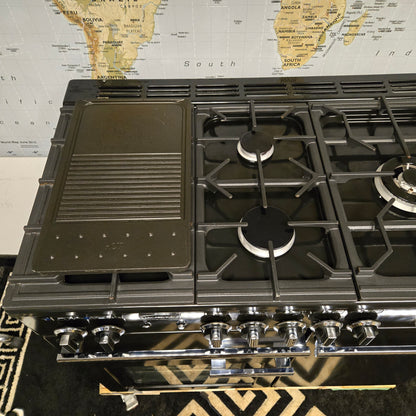 Rangemaster Professional Plus Dual Fuel Range Cooker in Black and Chrome 100cm