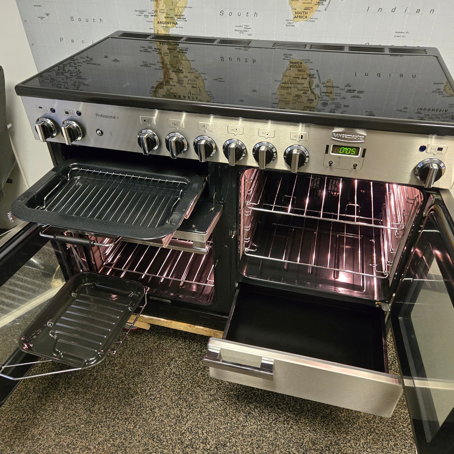 Rangemaster Professional Plus Electric Range Cooker in Stainless Steel 110cm