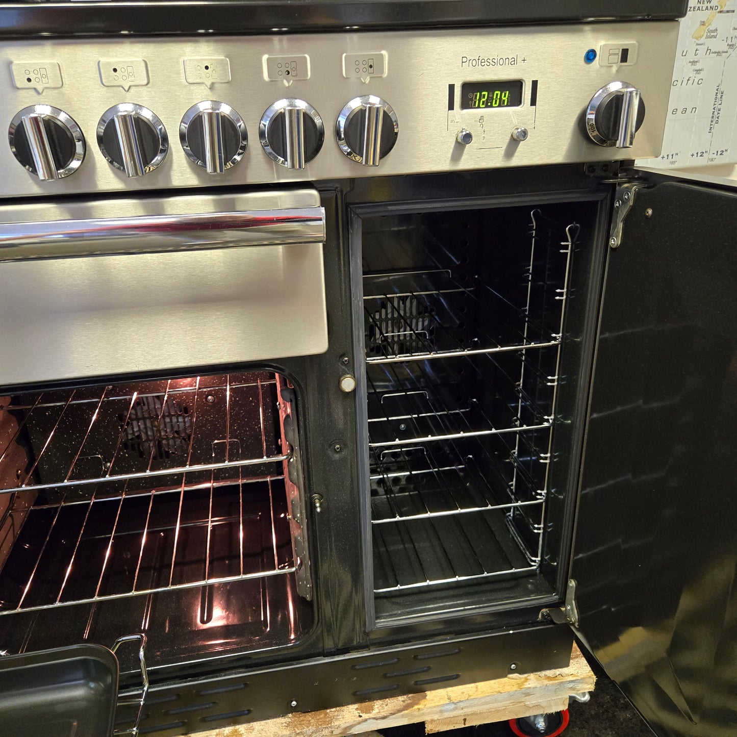 Rangemaster Professional Plus Dual Fuel Range Cooker in Stainless Steel 90cm