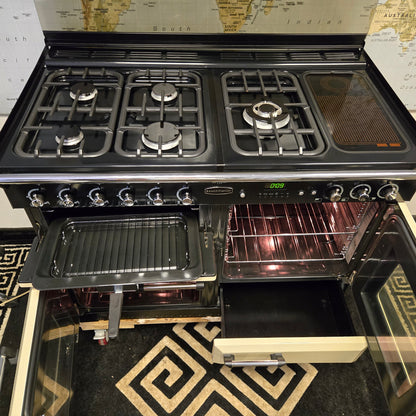 Rangemaster Classic 110 Lid Version Dual Fuel Range Cooker in Cream 110cm