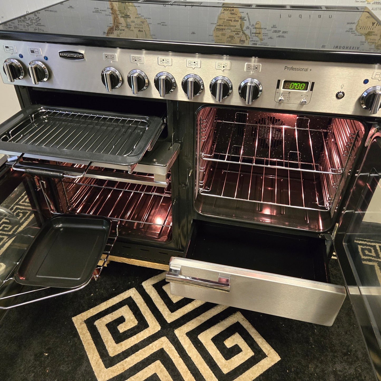 Rangemaster Professional Plus Electric Range Cooker in Stainless Steel 110cm
