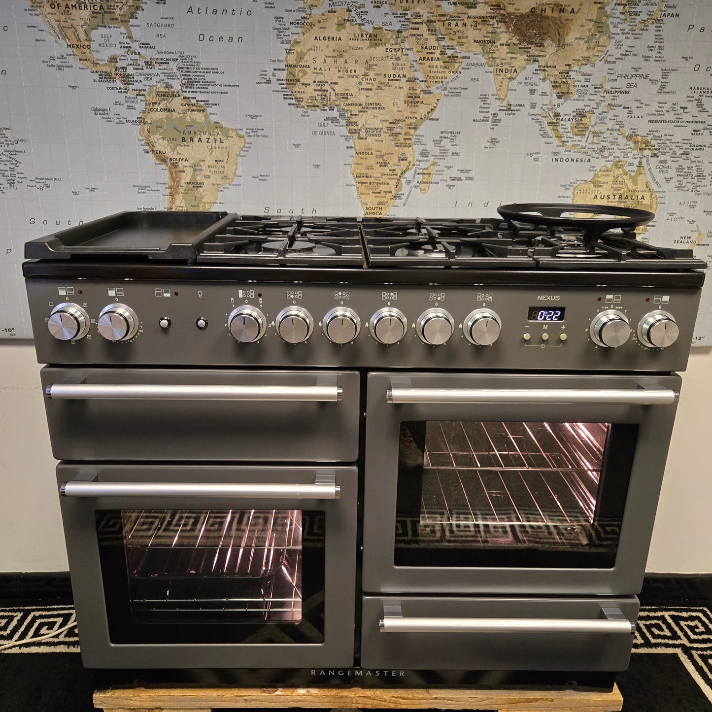 Rangemaster Nexus Dual Fuel Range Cooker in Slate Grey 110cm