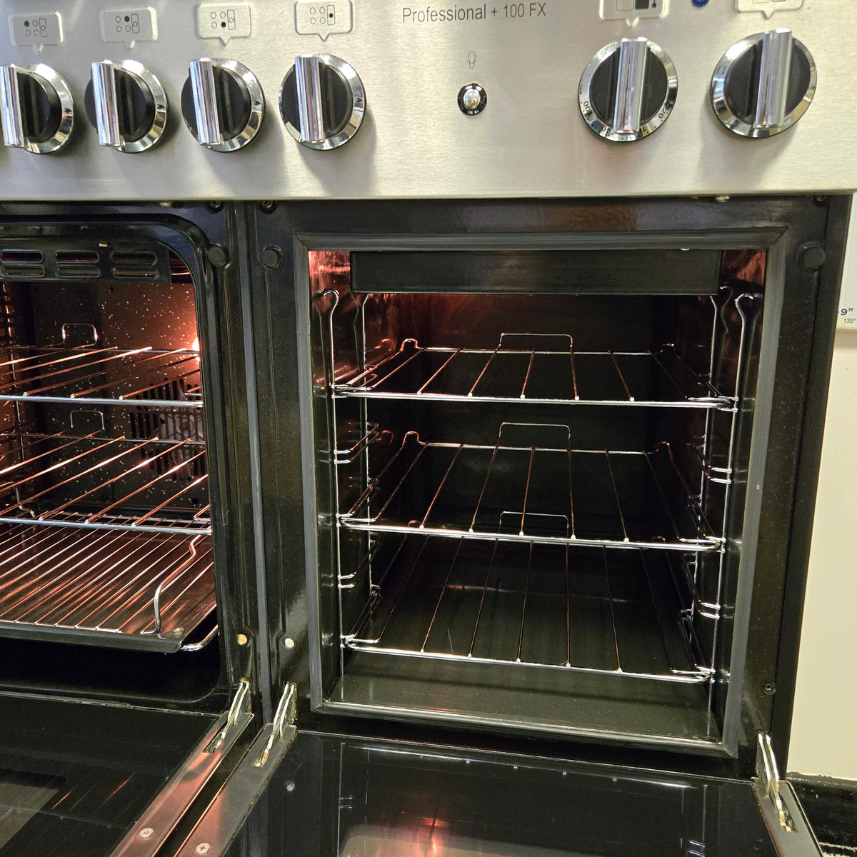 Rangemaster Professional Plus FX Dual Fuel Range Cooker in Stainless Steel 100cm