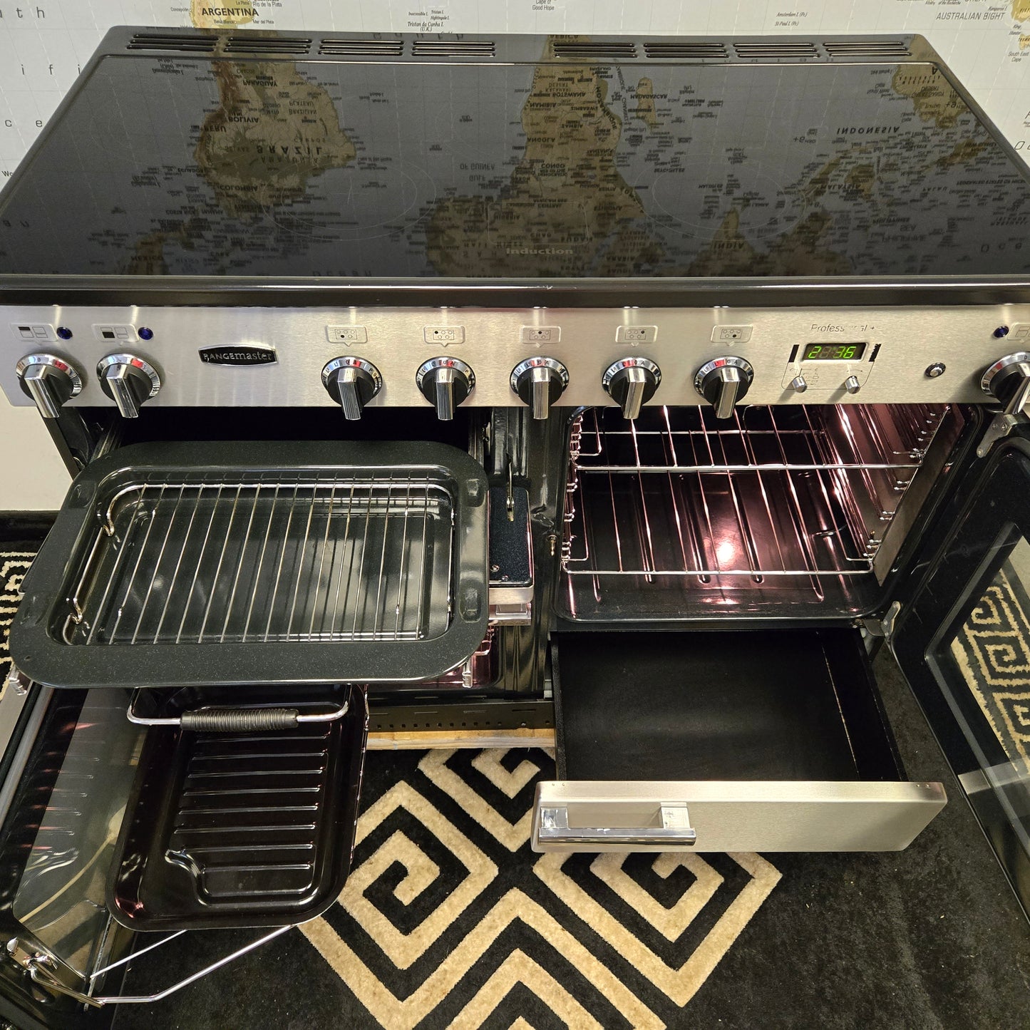 Rangemaster Professional Plus Induction Range Cooker in Stainless Steel 110cm