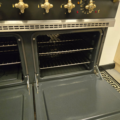 Lacanche Cluny Dual Fuel Range Cooker in Black and Brass 100cm