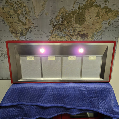 Britannia Delphi Dual Fuel Range Cooker with matching Hood in Red 120cm