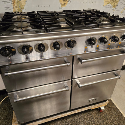 Falcon 1000 Dual Fuel Range Cooker in Stainless Steel and Chrome 100cm