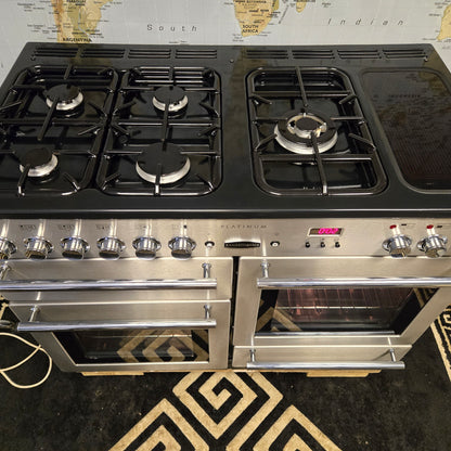 Rangemaster Platinum Dual Fuel Range Cooker in Stainless Steel 110cm