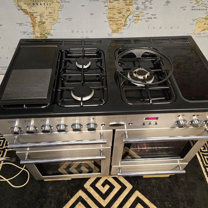 Rangemaster Platinum Dual Fuel Range Cooker in Stainless Steel 110cm