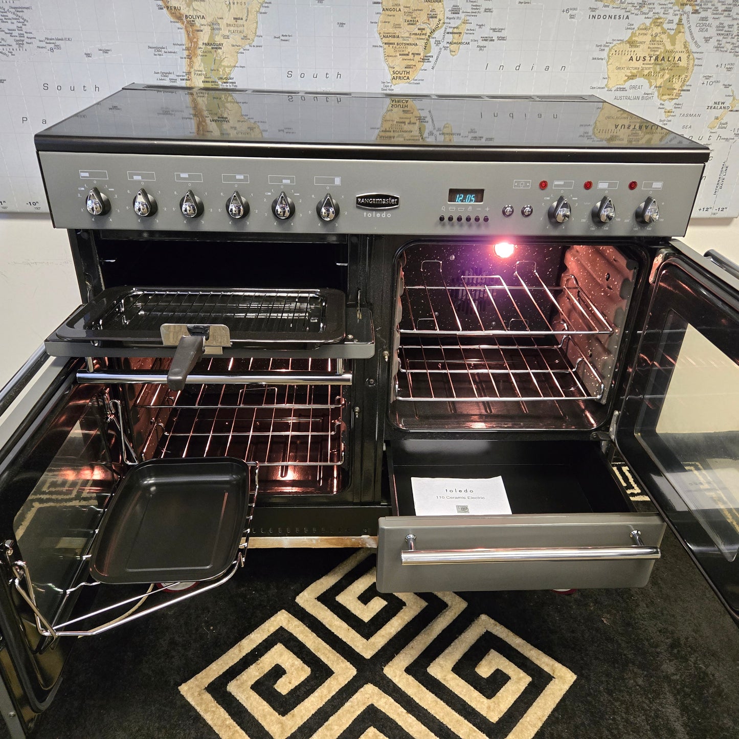 Rangemaster Toledo Electric Range Cooker in Slate Grey 110cm
