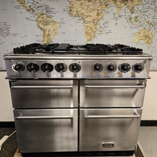 Falcon 1000 Dual Fuel Range Cooker in Stainless Steel and Chrome 100cm