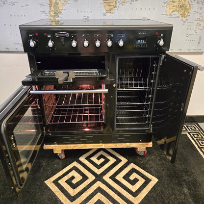 Rangemaster Toledo Induction Range Cooker in Black and Silver 90cm