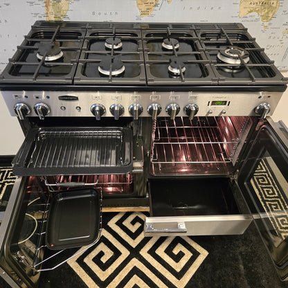 Rangemaster Professional Plus Dual Fuel Range Cooker in Stainless Steel 110cm