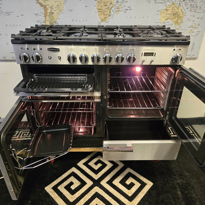Rangemaster Professional Plus Dual Fuel Range Cooker in Stainless Steel 110cm